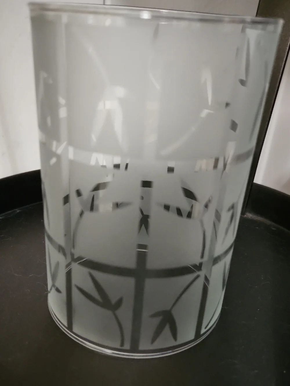 Partylite Bamboo Wall Sconce Etched Glass Replacement Globe